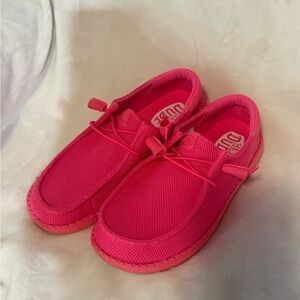Hey Dude Women Moccasins in Vibrant Pink